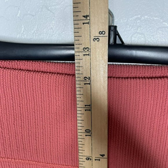 The Upside Apricot Pink Jacquard Textured Dance Midi Pant Leggings - Picture 10 of 11